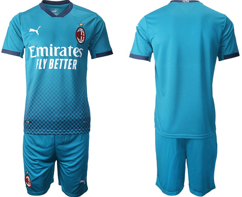 Men 2020-2021 club AC milan away blue Soccer Jerseys->ac milan jersey->Soccer Club Jersey